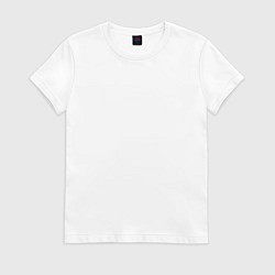 Футболка хлопковая женская Angel Glow simple - киберпанк, цвет: белый