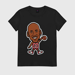 Футболка хлопковая женская Малыш Джордан, цвет: черный