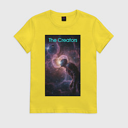 Футболка хлопковая женская The Creators - space giant, цвет: желтый