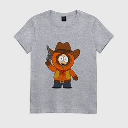 Футболка хлопковая женская Кенни ковбой, цвет: меланж