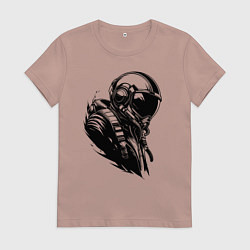 Футболка хлопковая женская Эпичный авиатор, цвет: пыльно-розовый