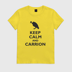Футболка хлопковая женская Carrion, цвет: желтый