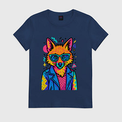 Женская футболка Лиса Pop Colors