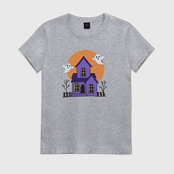 Футболка хлопковая женская Время для шалости, цвет: меланж