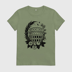 Женская футболка Колизей в цвету: аромат Италии