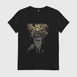 Футболка хлопковая женская Кофе Линча, цвет: черный