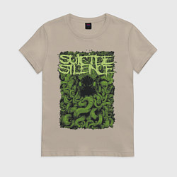 Футболка хлопковая женская Suicide Silence, цвет: миндальный