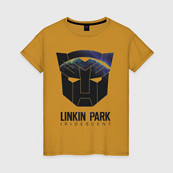 Футболка хлопковая женская Linkin Park: Iridescent, цвет: горчичный