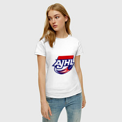 Футболка хлопковая женская AJHL, цвет: белый — фото 2