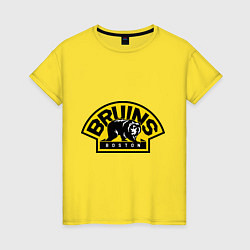 Футболка хлопковая женская HC Boston Bruins Label, цвет: желтый