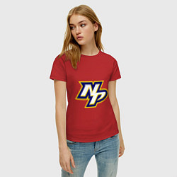Футболка хлопковая женская HC Nashville Predators Short цвета красный — фото 2