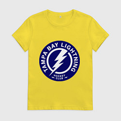 Футболка хлопковая женская HC Tampa Bay Lightning, цвет: желтый