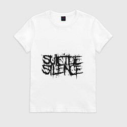 Футболка хлопковая женская Suicide Silence, цвет: белый