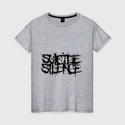 Футболка хлопковая женская Suicide Silence, цвет: меланж