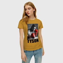 Футболка хлопковая женская Mike Tyson, цвет: горчичный — фото 2