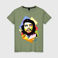 Футболка хлопковая женская Che Guevara Art, цвет: авокадо
