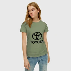 Футболка хлопковая женская Toyota Logo, цвет: авокадо — фото 2