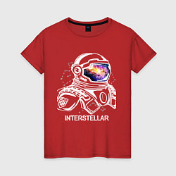 Футболка хлопковая женская Interstellar Spaceman, цвет: красный