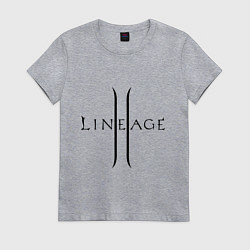 Футболка хлопковая женская Lineage logo, цвет: меланж