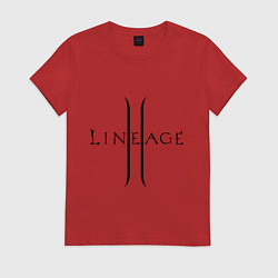 Футболка хлопковая женская Lineage logo, цвет: красный