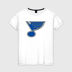 Футболка хлопковая женская St Louis Blues, цвет: белый