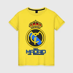 Футболка хлопковая женская Real Madrid, цвет: желтый