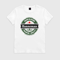 Футболка хлопковая женская Hanneman, цвет: белый