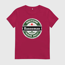 Футболка хлопковая женская Hanneman, цвет: маджента