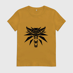 Футболка хлопковая женская The Witcher 3, цвет: горчичный
