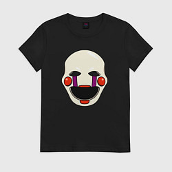 Футболка хлопковая женская Puppet FNAF Марионетка, цвет: черный