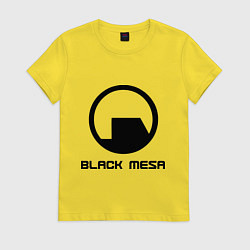 Футболка хлопковая женская Black Mesa: Logo, цвет: желтый