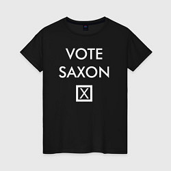 Футболка хлопковая женская Vote Saxon, цвет: черный