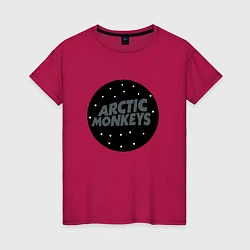 Футболка хлопковая женская Arctic Monkeys: Black, цвет: маджента
