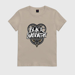 Футболка хлопковая женская Black Sabbath, цвет: миндальный