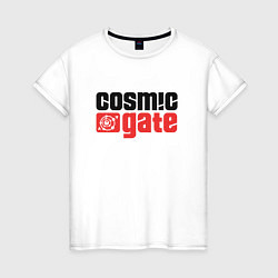 Футболка хлопковая женская Cosmic Gate, цвет: белый