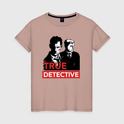 Футболка хлопковая женская True Detective, цвет: пыльно-розовый