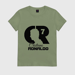 Футболка хлопковая женская CR Ronaldo 07, цвет: авокадо