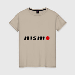 Футболка хлопковая женская Nissan nismo, цвет: миндальный