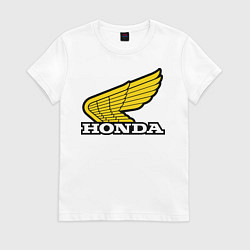 Футболка хлопковая женская Honda, цвет: белый