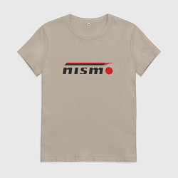 Футболка хлопковая женская Nismo, цвет: миндальный