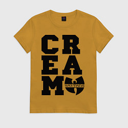 Футболка хлопковая женская Wu tang clan, цвет: горчичный