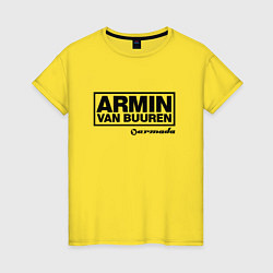 Футболка хлопковая женская Armin van Buuren, цвет: желтый