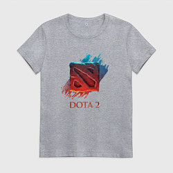 Футболка хлопковая женская Dota 2 Shadows, цвет: меланж