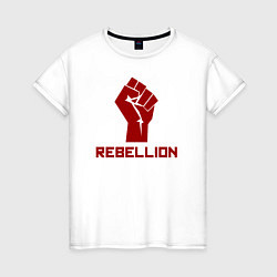 Футболка хлопковая женская REBELLION, цвет: белый