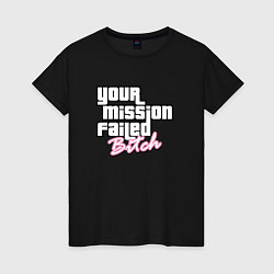 Футболка хлопковая женская Your Mission Failed, цвет: черный