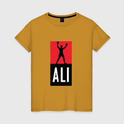 Футболка хлопковая женская Ali by boxcluber, цвет: горчичный