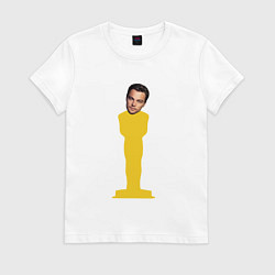 Футболка хлопковая женская Oscar Dicaprio, цвет: белый