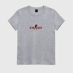 Футболка хлопковая женская Cs:go - Crimson Web Style Кровавая паутина, цвет: меланж