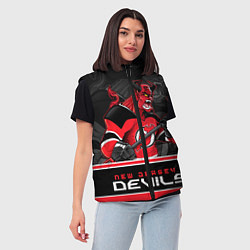 Женский жилет New Jersey Devils, цвет: 3D-красный — фото 2