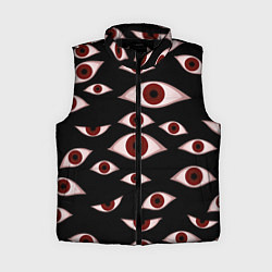 Женский жилет Глаза, цвет: 3D-черный